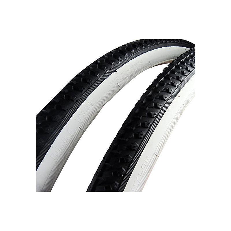 Deli 700 x 38c Tyre - White Wall - bikes.com.au