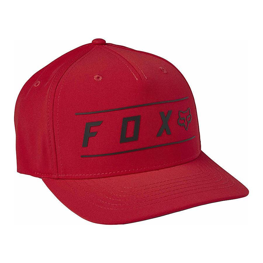 Fox Pinnacle Tech Flexfit Cap - Red - bikes.com.au