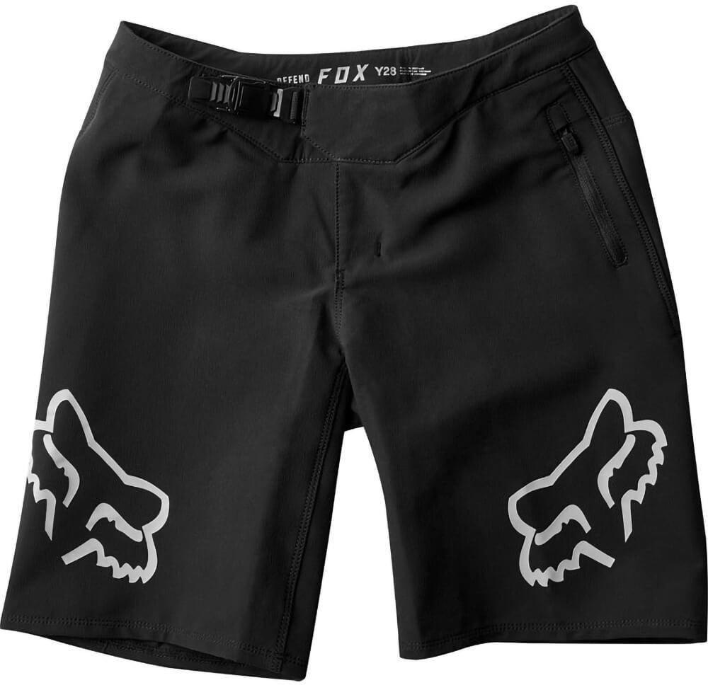 Fox Youth Defend MTB Shorts - Black - bikes.com.au