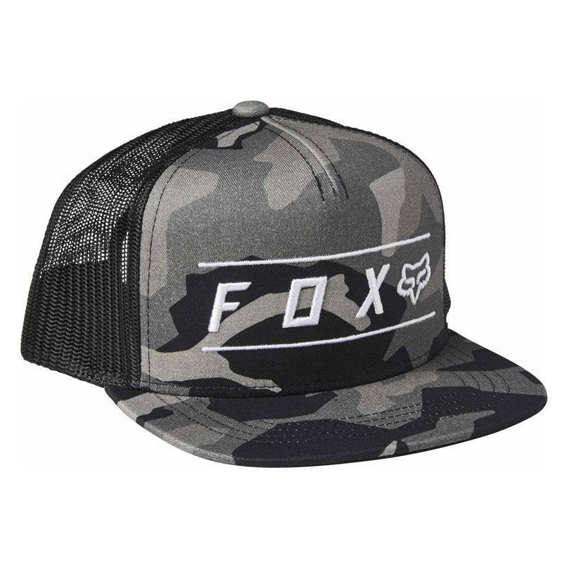 Fox Youth Pinnacle Mesh Snapback Hat - Black Camo - bikes.com.au