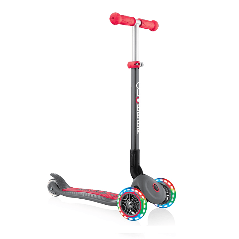 Globber primo foldable online lights pink scooter