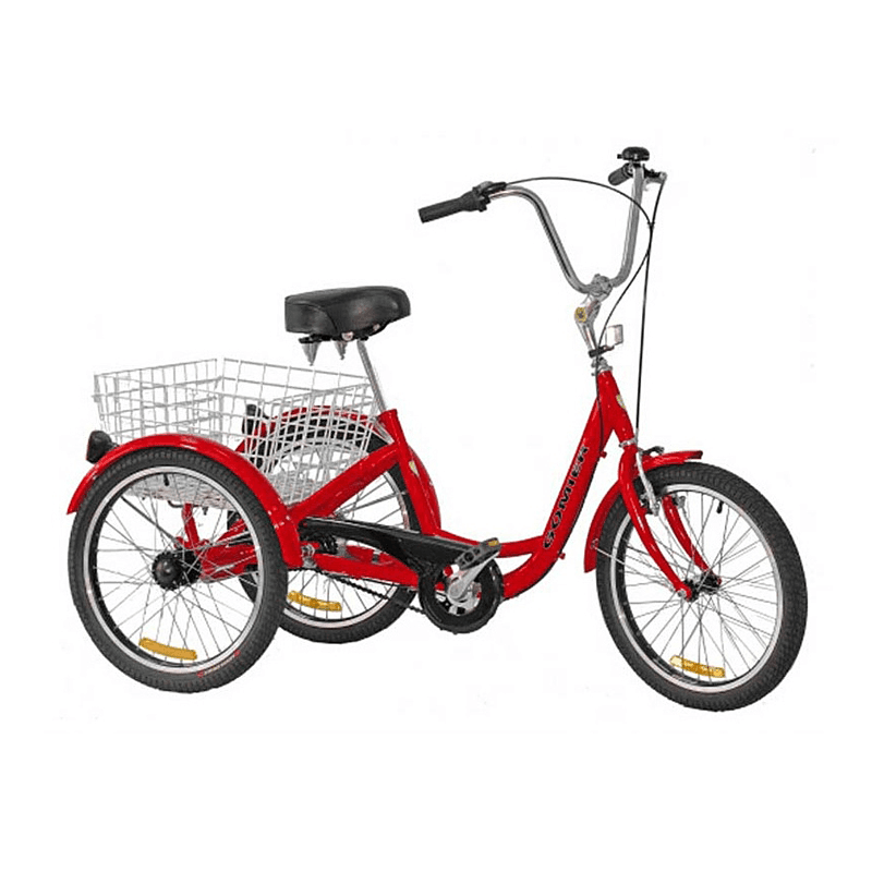 Gomier 2500 Series 20 Inch 6 Speed Adult Tricycle - Red - bikes.com.au