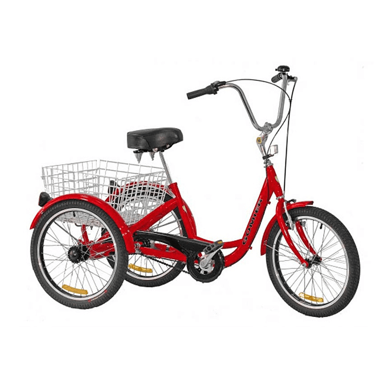 Gomier 2500 Series 24 Inch 6 Speed Adult Tricycle - Red - bikes.com.au