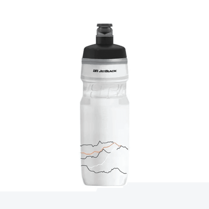 JetBlack Insulated Bottle 620ml - White / Black - bikes.com.au