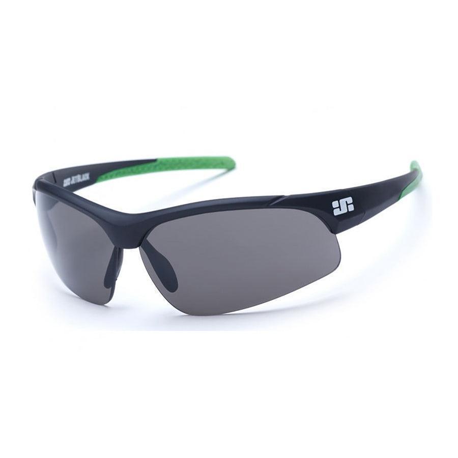 JetBlack Patrol Cycling Sunglasses - Black / Green - bikes.com.au
