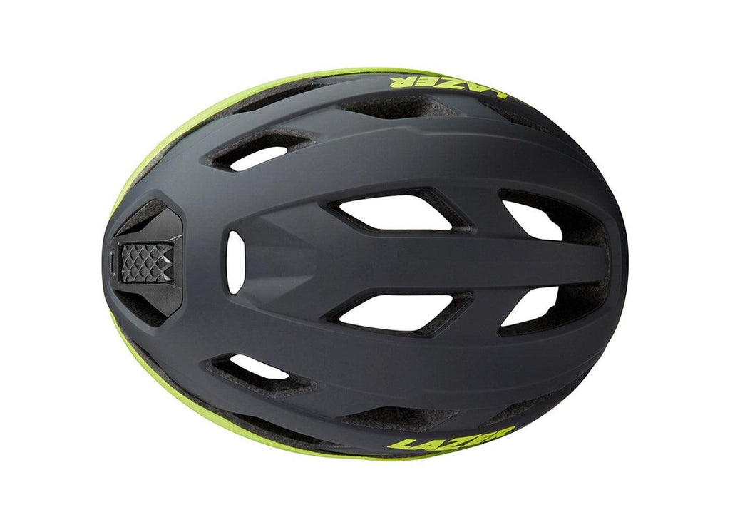 Lazer Strada KC Road Helmet - Matte Dark Grey / Flash Yellow - bikes.com.au