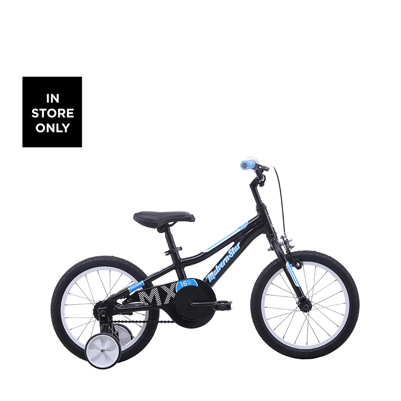 Malvern Star MX 16 SL Kids Bike – Black / Blue - bikes.com.au
