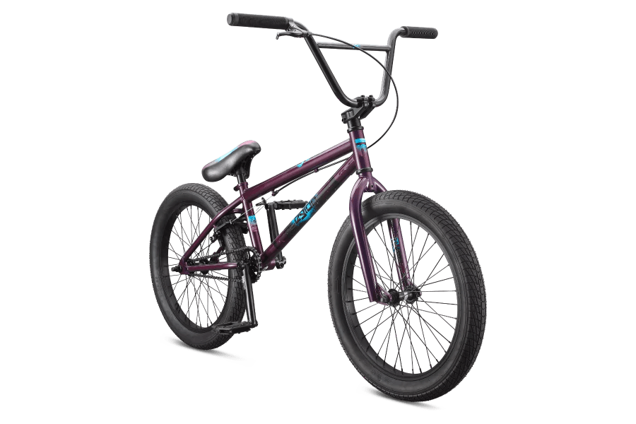 White and purple mongoose mountain bike deals