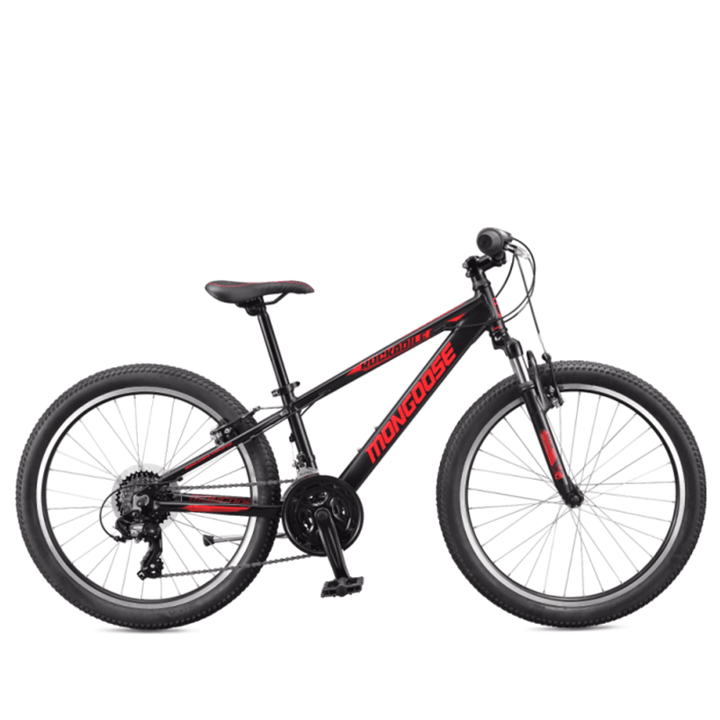 Mongoose Rockadile 24" Kids Bikes - Black - bikes.com.au