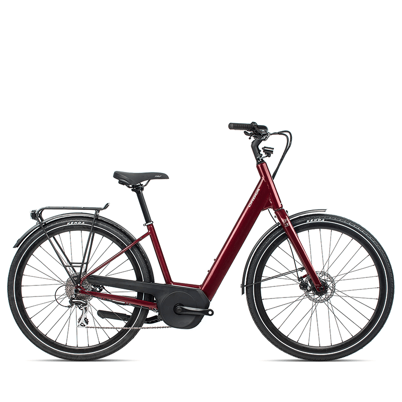 Orbea Optima E50 Electric Bike – Dark Red - bikes.com.au