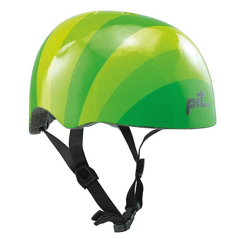 PIT Urban Helmet – Green Stripes - bikes.com.au