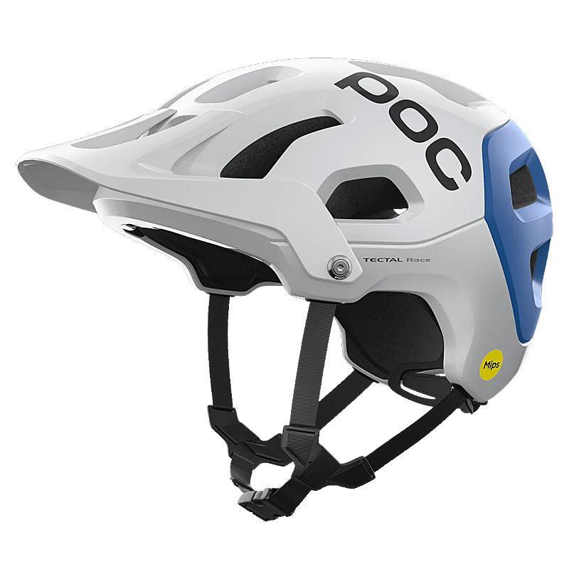 POC Tectal Race MIPS Helmet - Hydrogen White / Opal Blue - bikes.com.au