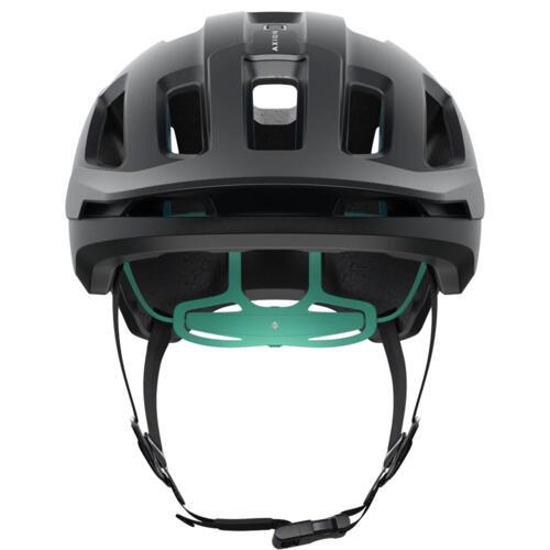POC Axion Spin Helmet - Uranium Black / Fluorite Green Matt - bikes.com.au