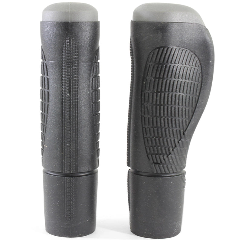 Pro Series Anatomical Comfort Ergonomic Bike Grips 128mm - Grey / Black - bikes.com.au