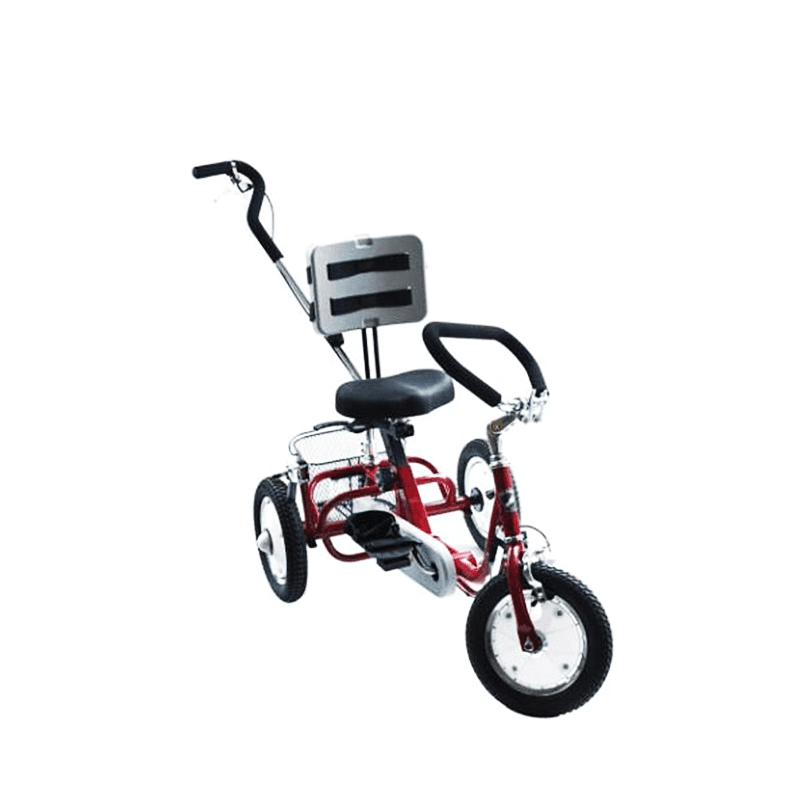 Rehatri Foot Tricycle 12 Inch with Rear Steerer - Red - bikes.com.au