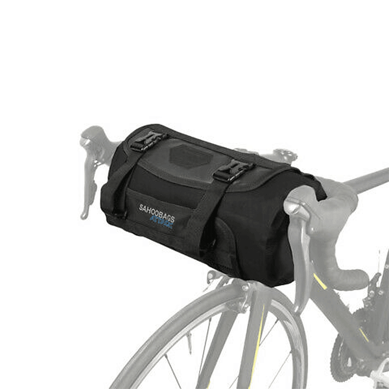 SAHOO BIKE PACKING BAG - HANDLEBAR ROLL BAG - 7L - BLACK - bikes.com.au