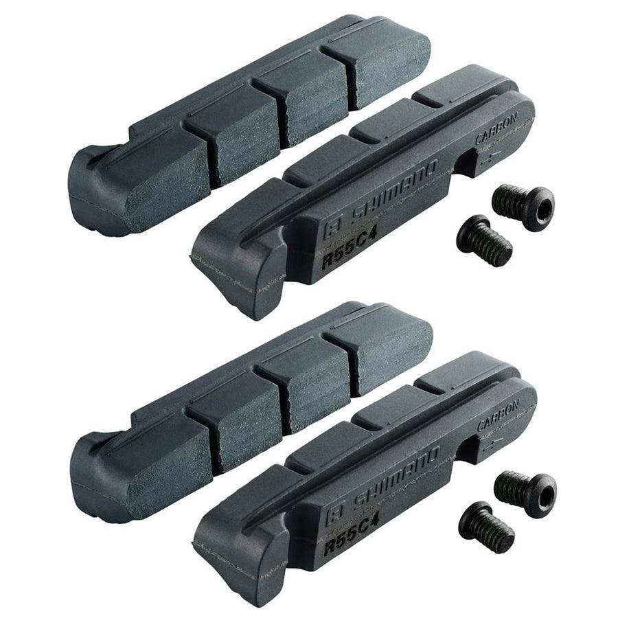 2 Pairs Shimano R55C4 Brake Pads – High-Performance Carbon Rim Pads For Dura Ace, Ultegra, 105 Road Bikes