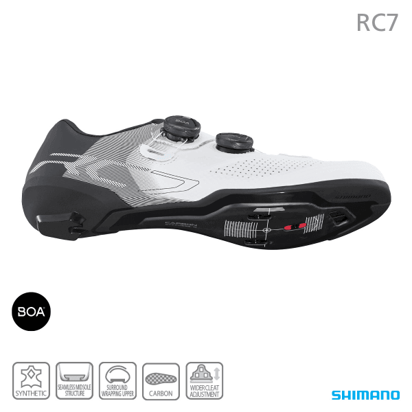 Shimano SH-RC702 Road Shoes - White - bikes.com.au
