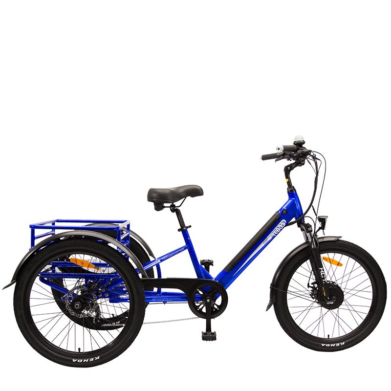 TEBCO Transporter 24" Electric Tricycle - Blue - bikes.com.au