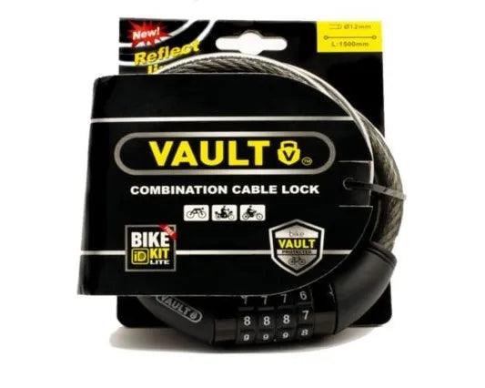 Vault Combination Cable Lock w/ Bike ID Kit - bikes.com.au